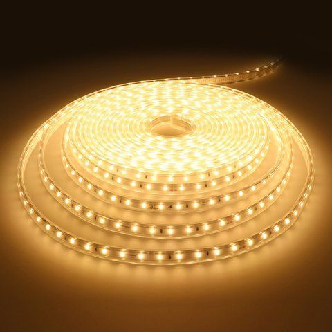 Светодиодная лента влагозащищенная теплый оттенок 12V 4.8W 3528 WW WHITE PCB IP65 1M (BY-008/60)