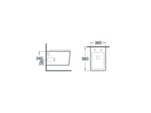 Підвісний унітаз NEWARC AQUA + сидіння SOFT CLOSE (9423W)