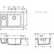 Hansgrohe Кухонная мойка S510-F635 770х510 на две чаши 180/450 Graphiteblack (43315170)