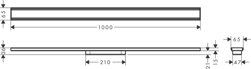 Монтажний комплект HANSGROHE RAINDRAIN ORIGINAL / 1000мм / для встановлення (56200800), 1000