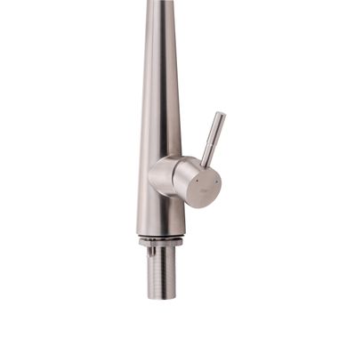 Смеситель для кухни Qtap Evicka с выдвижным изливом QTEVI91103UN Brushed Nickel PVD