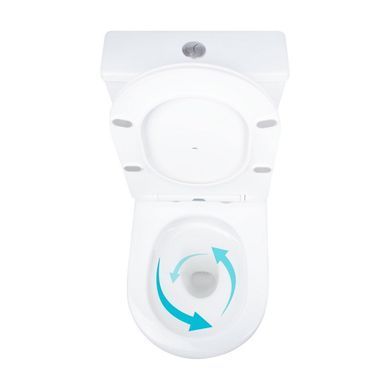 Напольный унитаз QTAP VLASTA ULTRA QUIET WHITE + сиденье SOFT CLOSE (QT28228300W)