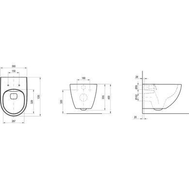 Подвесной унитаз RAVAK VITA RIMOFF (X01860)