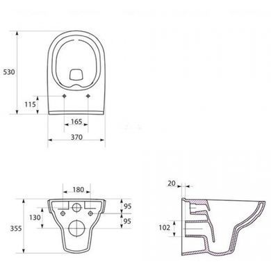 Підвісний унітаз CERSANIT CITY CLEAN ON + сидіння SLIM SOFT CLOSE (K701-143)