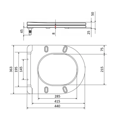 Сиденье для унитаза QTAP ROBIN 450x365x52 SLIM DUROPLAST QUICK RELEASE MATT BLACK (QT1333046ENRMB)