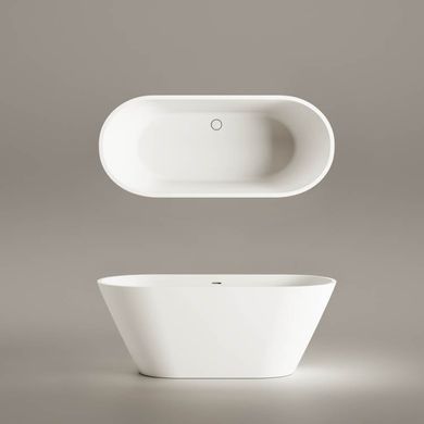 Ванна зі штучного каменю окремостояча PAA DECO NUDO MATTE WHITE 166х72.5 (VADENUS_00)