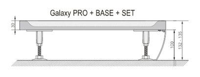 Панель к душевым поддонам RAVAK Galaxy Pro ELIPSO PRO-80 Set XA934001010