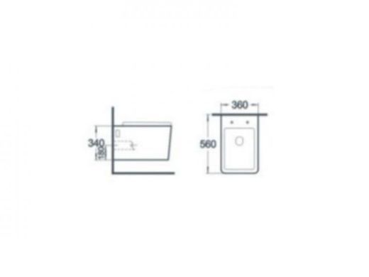Підвісний унітаз NEWARC AQUA + сидіння SOFT CLOSE (9423GR-M)