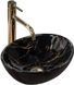 Раковина REA SOFIA MINI MARBLE SHINE 27х35 / чорна (REA-U6963)