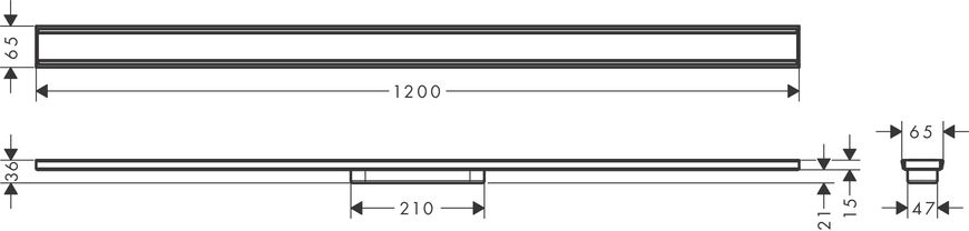 Монтажний комплект HANSGROHE RAINDRAIN ORIGINAL / 1200мм / для встановлення (56201800), 1200