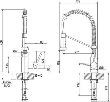 Смеситель для кухни KRAUS BOLDEN / нержавеющая сталь (KPF-1610SS)