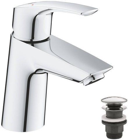 Змішувач для раковини GROHE EUROSMART NEW S-SIZE + натискний донний клапан (23968003)