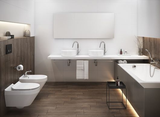 Підвісний унітаз CERSANIT CREA CLEAN ON / сидіння SOFT CLOSE SLIM (S701-403)