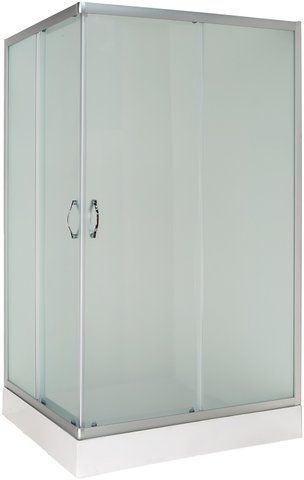 Душевая кабина VIVIA 012080 JK 120х80х195 / профиль сатин / стекло FABRIC + поддон (А0054806)