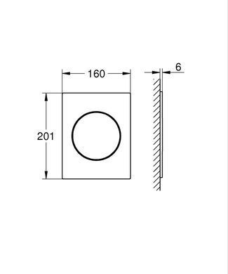 Клавиша смыва для унитаза GROHE SPA ARINA SILK MOTION (104645MV00)