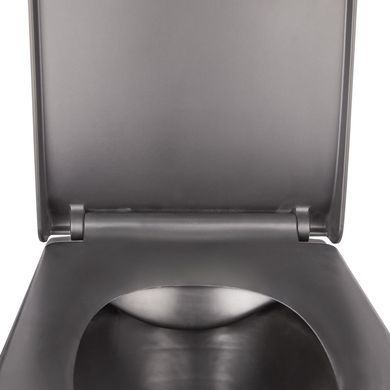 Подвесной унитаз QTAP TERN / черный / сидение SOFT CLOSE (QT1733052ERMB)