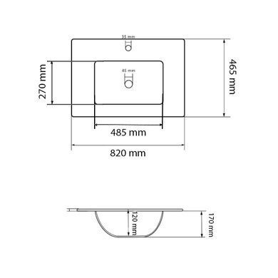 Раковина VBI FERRARA 80 WHITE (VBI-018044)
