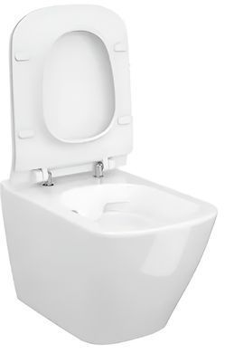 Подвесной унитаз CERSANIT CITY CLEAN ON + сиденье SLIM SOFT CLOSE (S701-405)