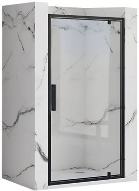 Душевые двери REA RAPID SWING 80X195 / профиль черный / стекло прозрачное (REA-K6408)