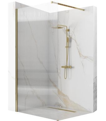 Душевая стенка REA AERO INTIMO 90х195 / профиль золото матовое / стекло TRANSPARENT (REA-K4124)