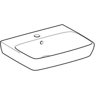 Підвісний умивальник Geberit Selnova Square 55 x 44 x 17.5 см, з отвором під змішувач, білий (500.290.01.7)