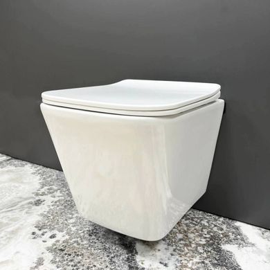 Подвесной унитаз VBI TOLEDO WHITE + сиденье SOFT CLOSE (VBI-01001EX)
