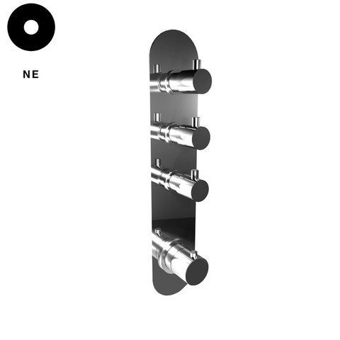 Термостат BONGIO AQUA, на 3 виходи, NERO MATT (32542NE03EU)