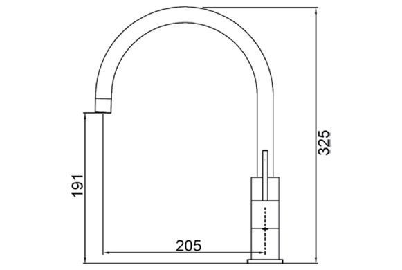 Смеситель кухонный FABIANO FKM-50 SS TITANIUM (8232.401.0087)