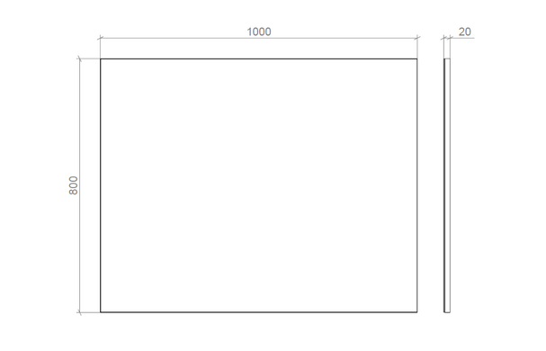 Дзеркала прямокутні – MIRATER ТЕТРА 100х80 (5703)