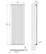 Вертикальний дизайнерський радіатор опалення ARTTIDESIGN Terni 10/1800 білий матовий