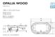 Ванная акриловая отдельностоящая JACUZZI OPALIA WOOD / STONE H63 190х110 из деревянным или каменным обрамлением (9F43589A)