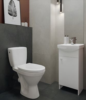 Підлоговий унітаз CERSANIT CERSANIA SIMPLEON 704 011 3/6л + сидіння SOFT CLOSE (K119-003)