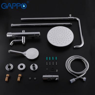 Душевая система с термостатом GAPPO G2490, излив - переключатель на лейку, хром (1034067)