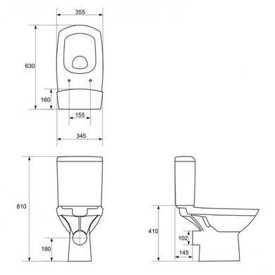 Підлоговий унітаз CERSANIT CARINA CLEAN ON 559 011 / сидіння SOFT CLOSE (K31-050-EX1/K31-050)