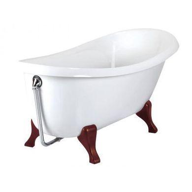 Ванна из искусственного камня отдельностоящая PAA VICTORIA WHITE 170х83 + ножки WOODEN - дерево (VAVISK_00)