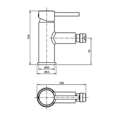 Змішувач для біде KOLLER POOL ORION / 35 мм (OR0300)