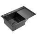 Кухонна мийка DUSEL DS50778-2RNB 78х49 RIGHT NANO BLACK (DUSEL-591)