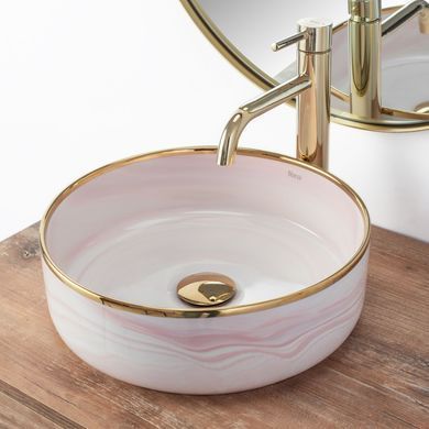 Раковина REA MERIDA PINK 34.5х41 / рожева (REA-U8549)