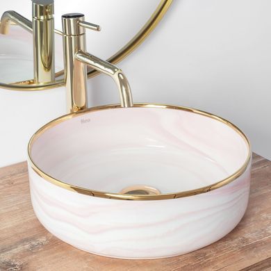 Раковина REA MERIDA PINK 34.5х41 / рожева (REA-U8549)