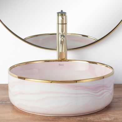 Раковина REA MERIDA PINK 34.5х41 / рожева (REA-U8549)