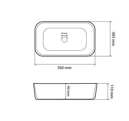 Раковина VBI VESTONE 55 WHITE (VBI-017001)