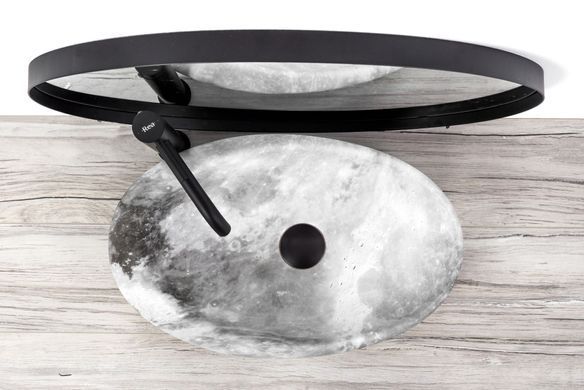 Раковина REA ROXY C STONE 31х49 / серая (REA-U6651)