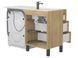 Тумба напольная MIRAGGIO TESSA / дуб Гамильтон + раковина LAKE 1250 L (8815274)