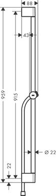 Hansgrohe Душова штанга Pulsify 90 см зі шлангом 160 см Chrome (24401000)