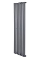 Дизайнерский вертикальный радиатор отопления ARTTIDESIGN Rimini 8/1800/472/50 серый матовый