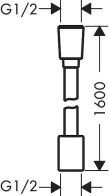 Душовий шланг HANSGROHE DESIGNFLEX / 160см / хром (28260000)