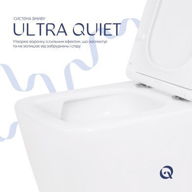 Подвесной унитаз QTAP CROW + сиденье SOFT CLOSE (QT05335172W)