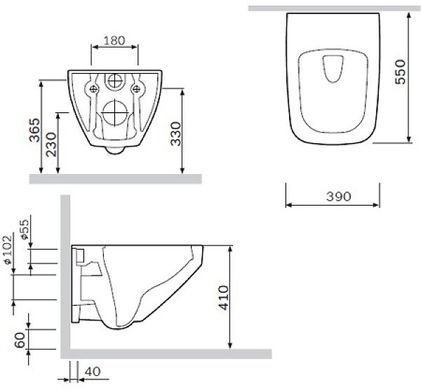 Підвісний унітаз AM.PM INSPIRE 2.0 FLASHCLEAN + сидіння SOFT CLOSE (C50A1700SC)