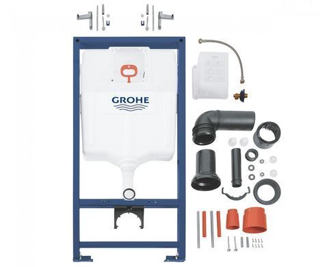 Комплект 4в1: Інсталяція для унітазу GROHE RAPID SL + клавіша змиву змиву GROHE SKATE COSMOPOLITAN / хром (3873200A)