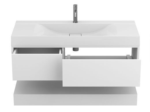 Тумба подвесная MIRAGGIO DUO + раковина FLY 1200 / белая (8815177)